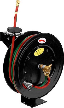 1/4-Inch Retractable Welding Hose Reel – 50 FT | Model ARH01 | Heavy-Duty Steel Oxygen/Acetylene Reel