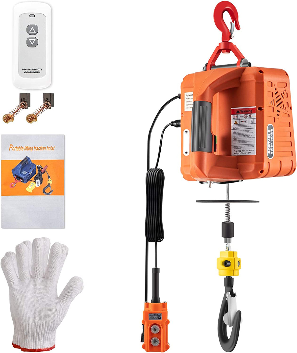 3-in-1 1500W Electric Hoist Winch | 1100 lbs Capacity | Wireless Remote Control 523667