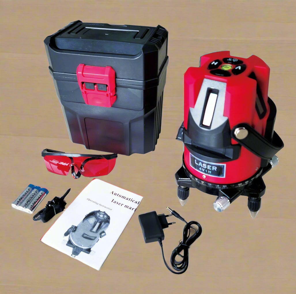 5-Line 6-Point Cross Line Laser Level — High Precision Self-Leveling Laser Tool