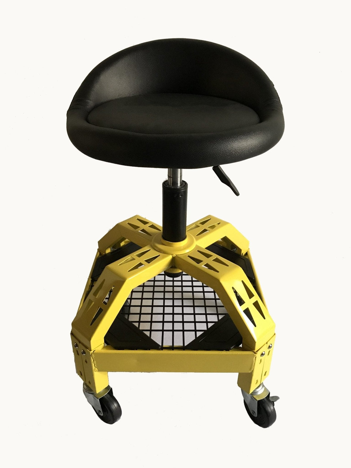 Adjustable Height Swivel Shop Stool with Casters – Rolling Garage Seat for Workshop & Mechanics 123455