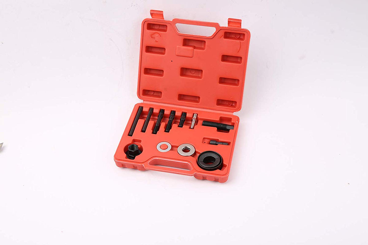 12-Piece Pulley Puller & Installer Tool Set – Fits GM, Ford, Chrysler Alternator & Power Steering – B3012 with Storage Case