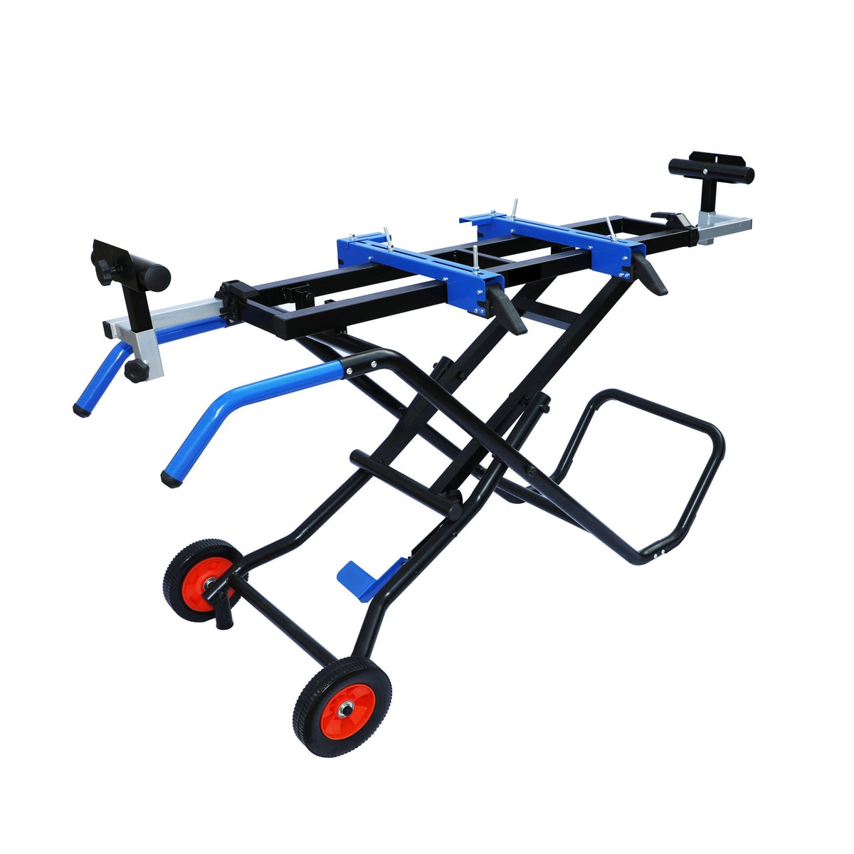 Heavy-Duty Portable Miter Saw Stand with Folding Legs, Adjustable Rollers & Wheels 26505
