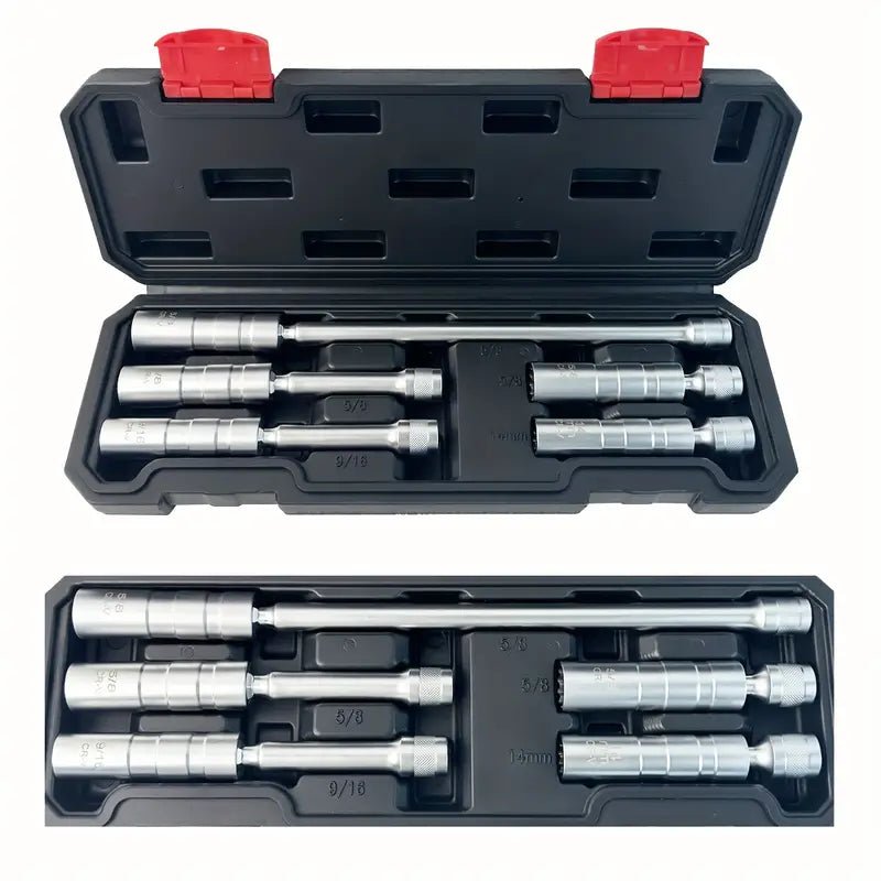 CR-V 5pcs Magnetic Swivel Spark Plug Socket Set – 14mm & 5/8″ Deep Reach with Storage Case MSSP05