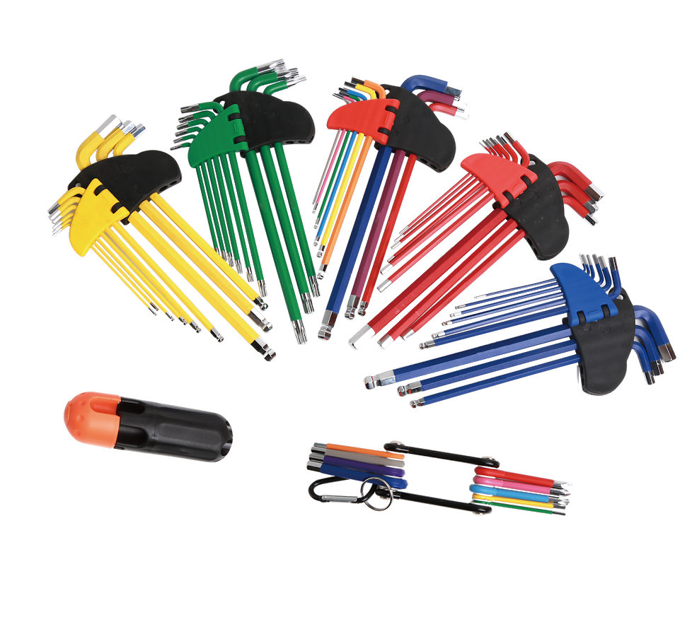55 Pcs Long Arm & Ball End Hex Key Wrench Set WT214231